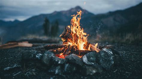 HD wallpaper: nature, campfire, depth of field, mountains | Camping ...