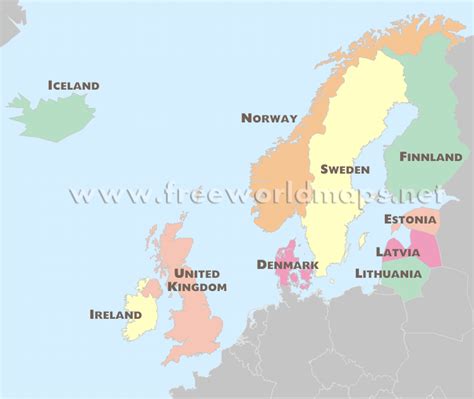 Northern Europe Political Map