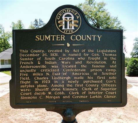 Sumter County Historical Marker