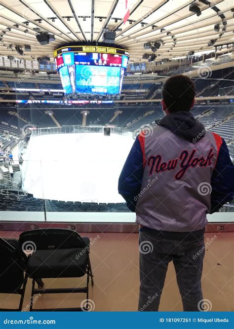 New York Rangers Fan in Madison Square Garden Editorial Photo - Image ...