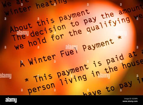 Winter Fuel payment letter Stock Photo - Alamy