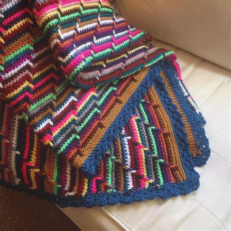 Groovy-Ghan Scrap Yarn Blanket Crochet Project