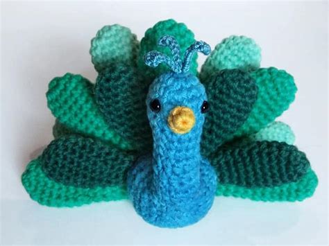 5 Free Crochet Peacock Amigurumi Patterns - BrightBeeCraft.com