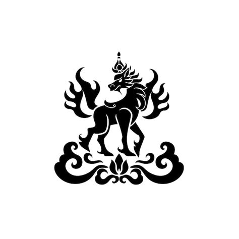 Premium Photo | Mystical Qilin Coalition Symbol Logo Featuring a Qilin ...