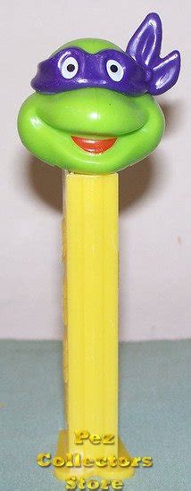 TMNT Happy Donatello Purple mask on Yellow Stem Pez - $5.00