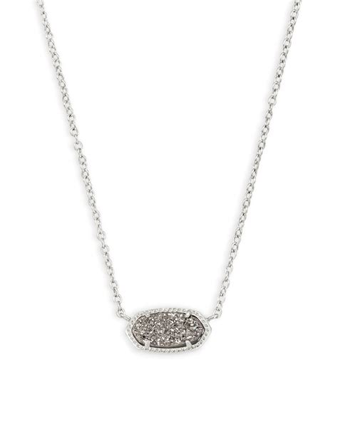 Elisa Silver Pendant Necklace in Platinum | Kendra Scott