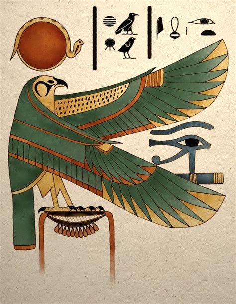 Ancient Egyptian Art Print Horus Falcon Wall Decor - Etsy