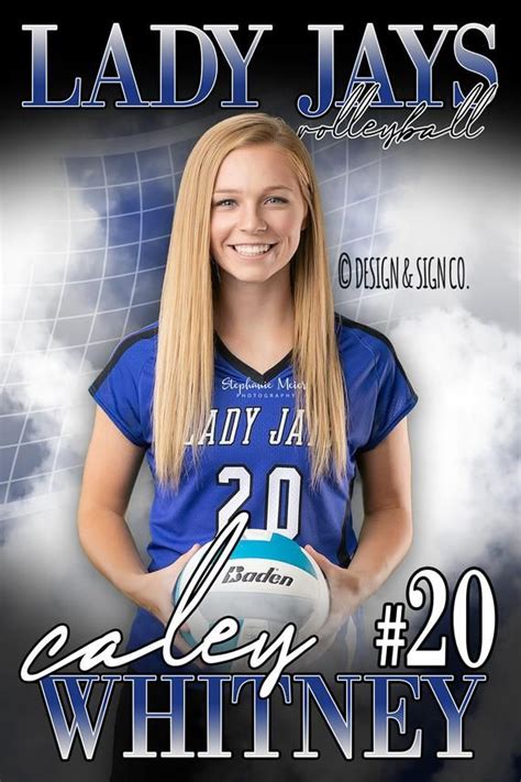 VOLLEYBALL TEMPLATE Photoshop Sports Senior Banner Template customizable 24x36 Inch Photoshop ...