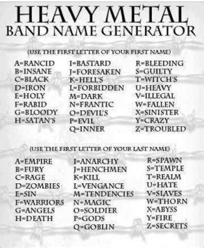 Heavy Metal Band Name Generator