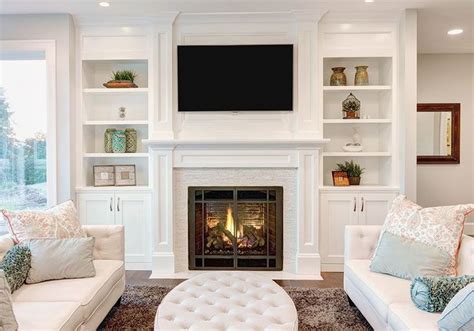 Image result for craftsman style fireplaces with bookcases on sides | Small living rooms ...