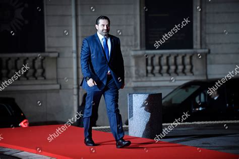 Lebanese Prime Minister Saad Alhariri Arrives Editorial Stock Photo ...