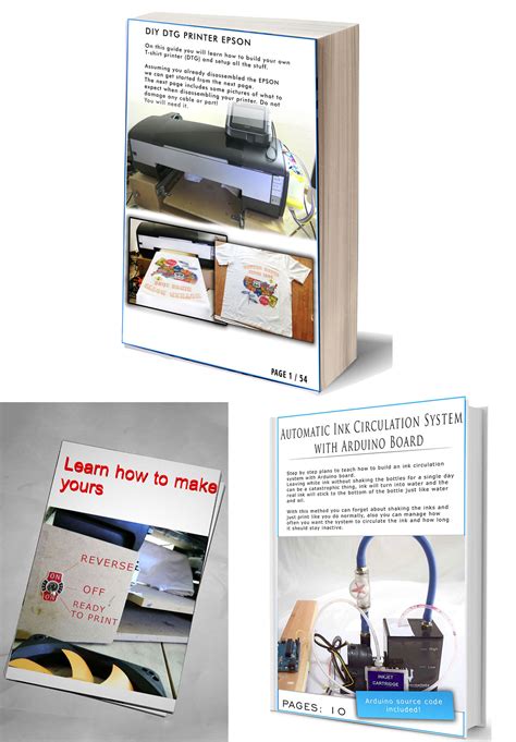 DIY DTG Printer Step by Step Plans Bundle Set 3 E-books + 1 Free ...