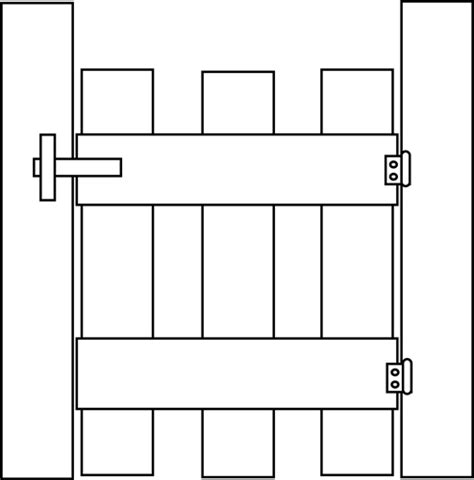 black and white gate clipart - Clip Art Library