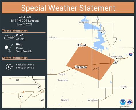 NWS Topeka on Twitter: "A special weather statement has been issued for ...