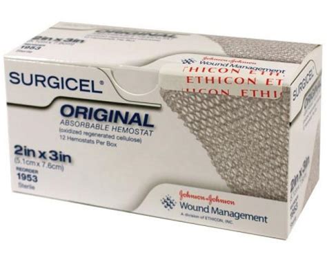 Ethicon Surgicel 2" X 3" Absorbable Hemostat