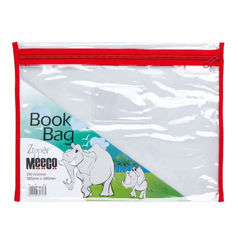 A4 Meeco Clear PVC Book Bag with Zip – Think Books