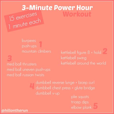 3-Minute Power Hour Workout