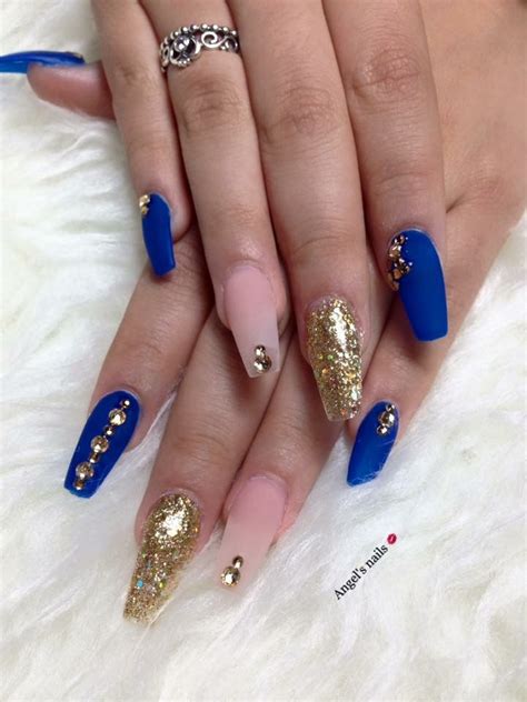 3kasimx12 | Gold acrylic nails, Gold nails, Best acrylic nails