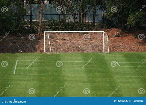 An Empty Football Field with Green Grass Stock Image - Image of exercise, kick: 142032547