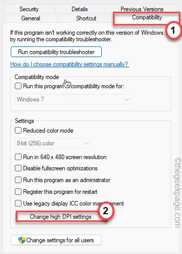 How to disable display scaling on High DPI Settings in Windows 11 or 10