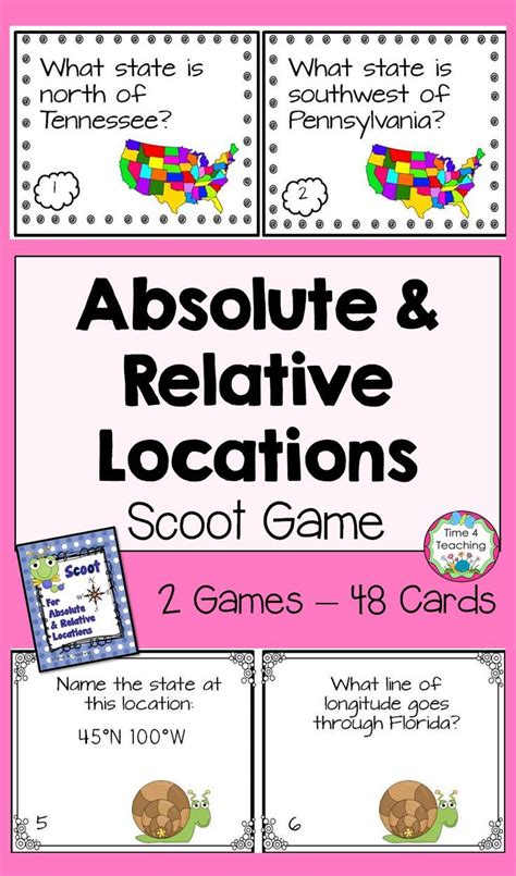 Absolute And Relative Location Worksheets - Printable Word Searches