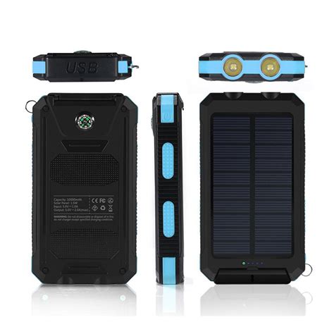 Led Camping Light Solar Powerbank 10000mah Portable Solar Power Bank ...