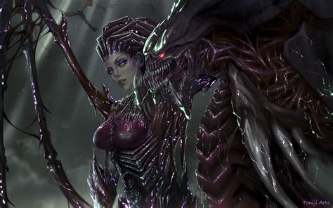 Wallpaper : StarCraft, PC gaming, fan art, Sarah Kerrigan, Queen of Blades 1920x1200 ...