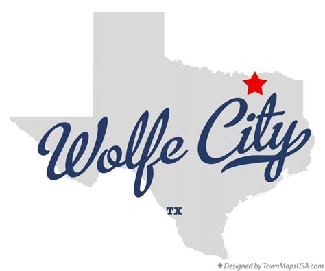 Map of Wolfe City, TX, Texas