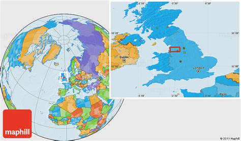 Political Location Map of Oldham