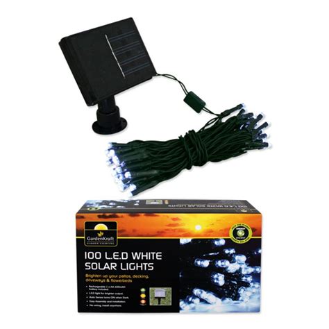 100x White Outdoor Solar Powered Fairy Lights