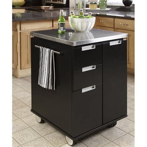 stainless steel top kitchen cart | Kitchen island on wheels ikea, Kitchen island cart, Modern ...