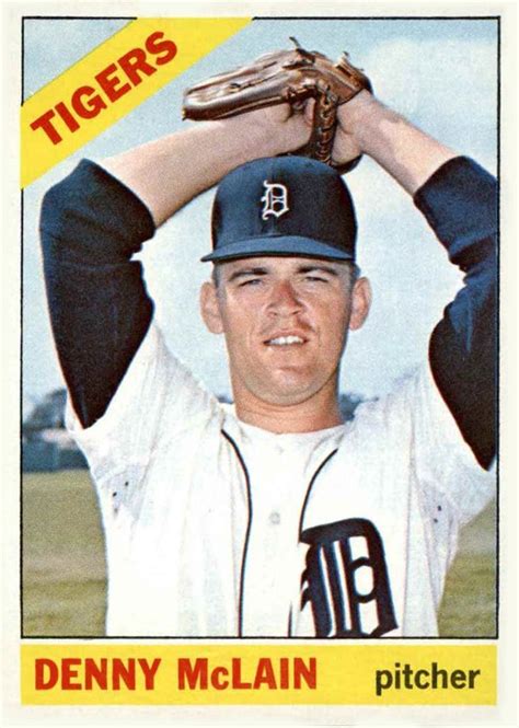 1966 Topps Denny McLain | Baseball cards, Baseball card values, Tigers baseball