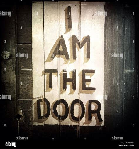 I am the door - painted on the door to the basement of the city lights bookstore, San Francisco ...