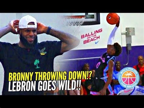 BRONNY James 1st In-Game DUNK!? Gets LeBron OUT OF HIS SEAT Going Wild ...