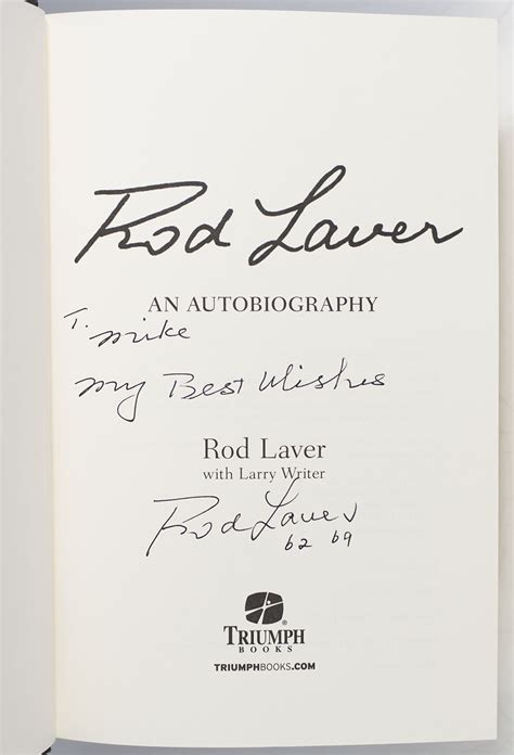 Rod Laver First Edition Signed