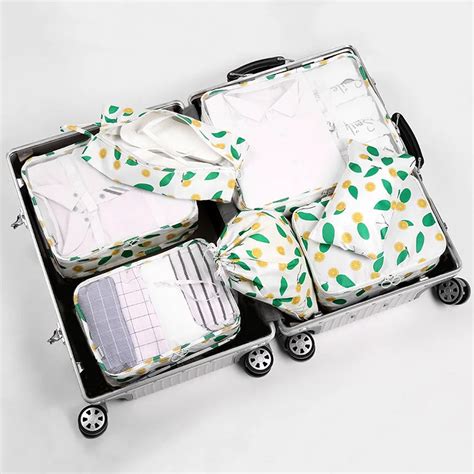 7pcs Travel Make Up Organizer Bag Men Women Multifunction Clothing Luggage Traveling Organizer ...