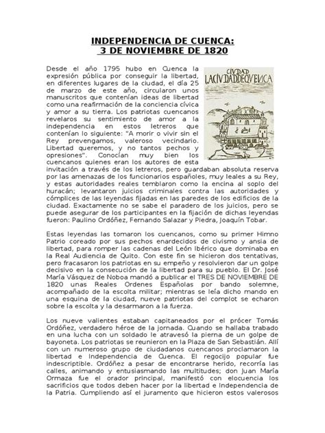 Independencia de Cuenca | Agitación