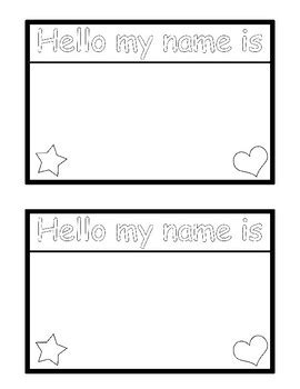 Hello my name is... Name badge printable, 2 per page by Teaching Makes ...