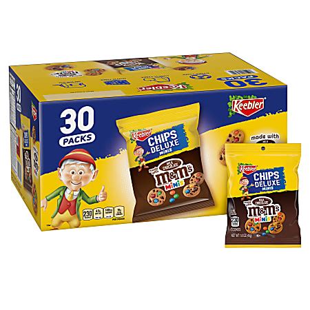 Keebler M M Cookie Packs 1.6 Oz Box Of 30 - Office Depot