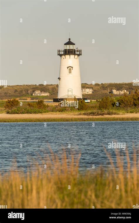 Edgartown Harbor Light protects mariners at the entrance to Edgartown ...