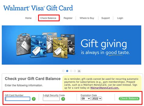 Check Your Walmart Gift Card Balance at walmartgift.com