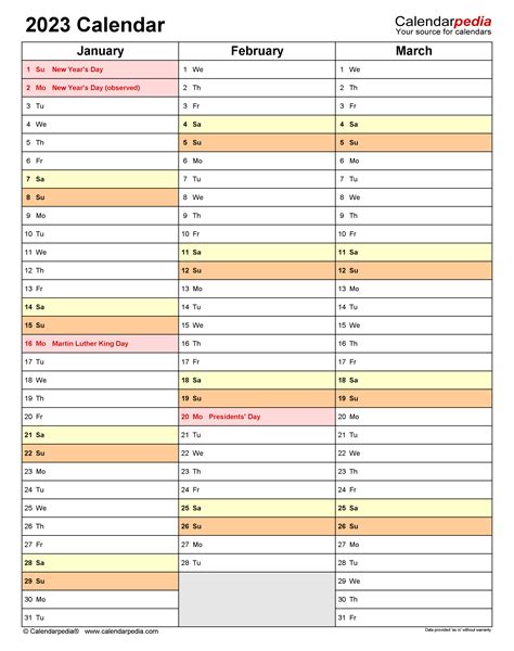 Microsoft Word 2023 Calendar Template - Free Word Template