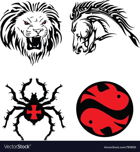 Tribal animals Royalty Free Vector Image - VectorStock