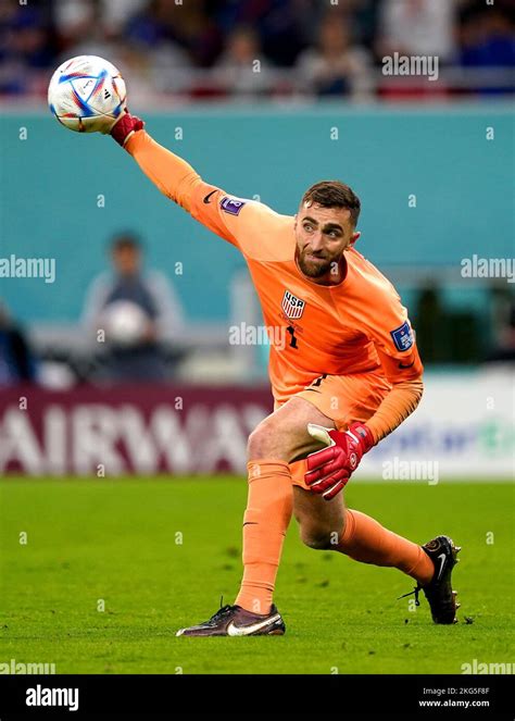 USA goalkeeper Matt Turner during the FIFA World Cup Group B match at the Ahmad Bin Ali Stadium ...