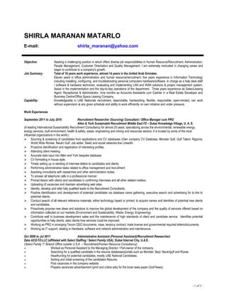 CV Shirla Matarlo LinkedIn | PDF