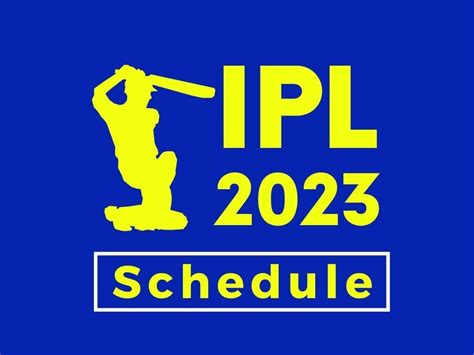 IPL 2023 Schedule @iplt20.com - PDF Download