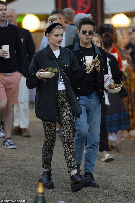 Rami Malek, 41, and girlfriend Lucy Boynton, 28, watch Nick Cave's gig ...