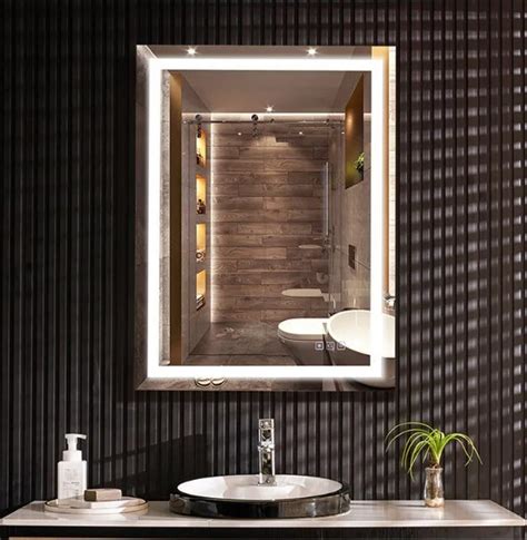 Simplified Modernity Bathroom LED Touch Screen Mirror Smart Wall Mirror ...