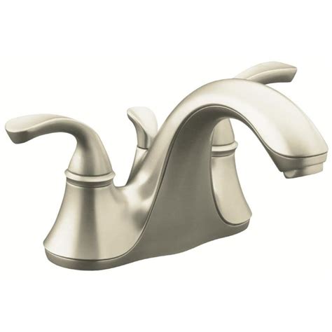 Shop KOHLER Forte Vibrant Brushed Nickel 2-Handle 4-in Centerset ...