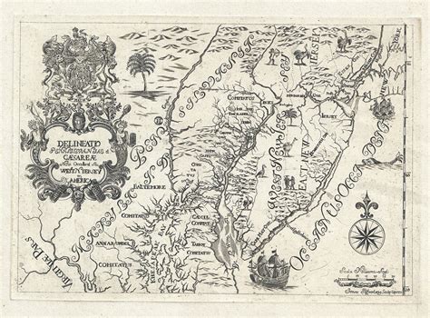 A scarce, quirky and decorative map of the New Sweden colony - Rare ...